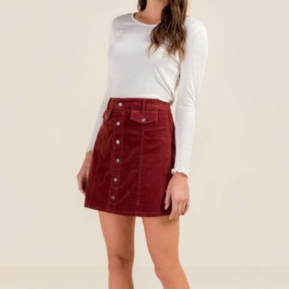 Mossimo Supply Co Button Down Corduroy Skirt